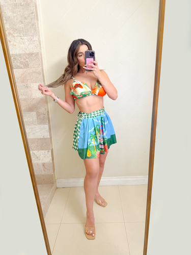 Tropical skirt set